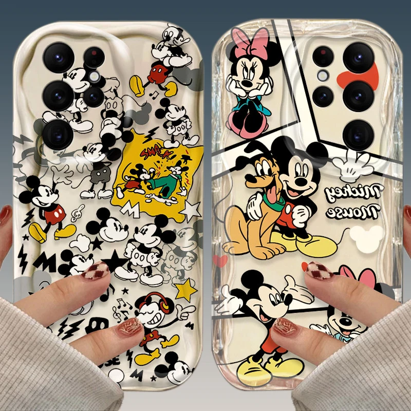 Disney Mickey Case For Samsung Galaxy A52 A52S A72 A12 A22 A32 A11 A21S A31 A51 A71 A20 A30 A50 Minnie Donald Duck Wave Cover