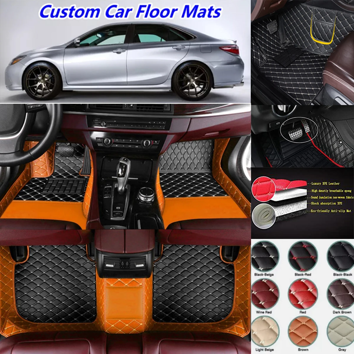 Dywaniki samochodowe 3D z wodoodpornej skóry PU na zamówienie do Mazdy CX3 CX-3 2015-2023, dywaniki samochodowe, akcesoria samochodowe, wkładki pod nogi.