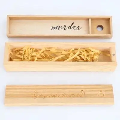 

Wooden Pregnancy Test Keepsake Box Natural Newborn Announcement Storage Case Handcrafted Baby Organizer For Teeth Hair