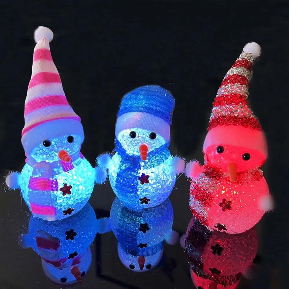 

1Pc Christmas Gift LED Snowman Santa Claus Ornament Christmas Tree Light Hanging Decoration Christmas Supplies Random Color