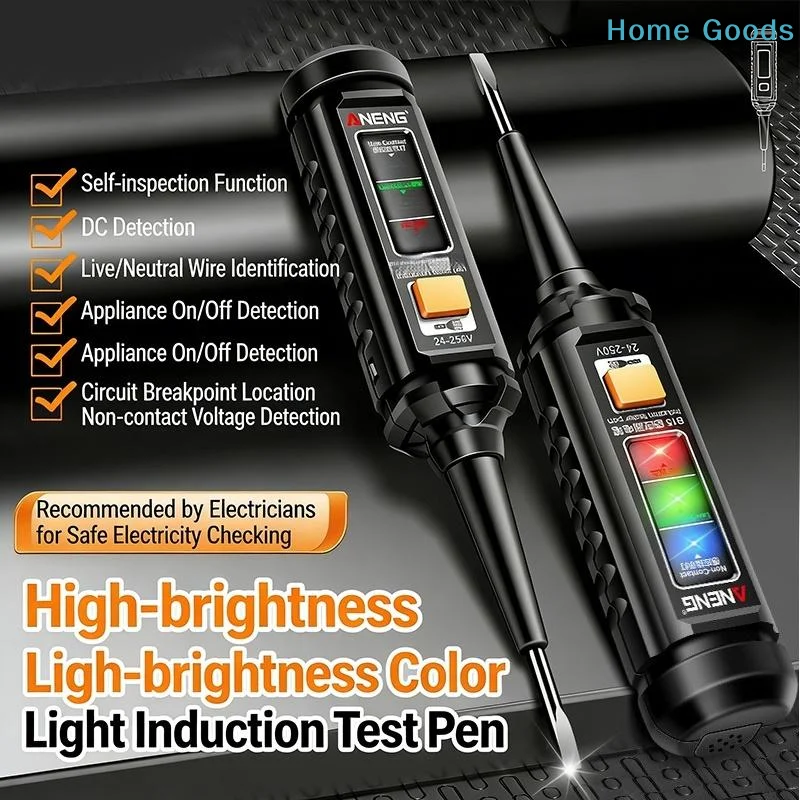 preferredOne-word Screwdriver Tester Highlight Color Indicator Light Professional Electrician Induction Teste Pen Test Tools