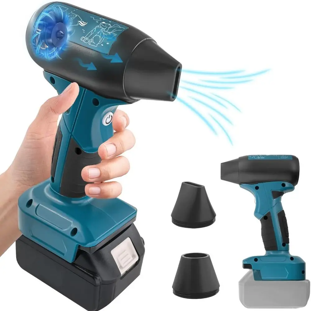

130000 RPM Jet Fan Mini Blower Mini Brushless Motor Dust Cleaning Blower 18V Cordless Air Duster for Makita/Milwaukee/Dewalt