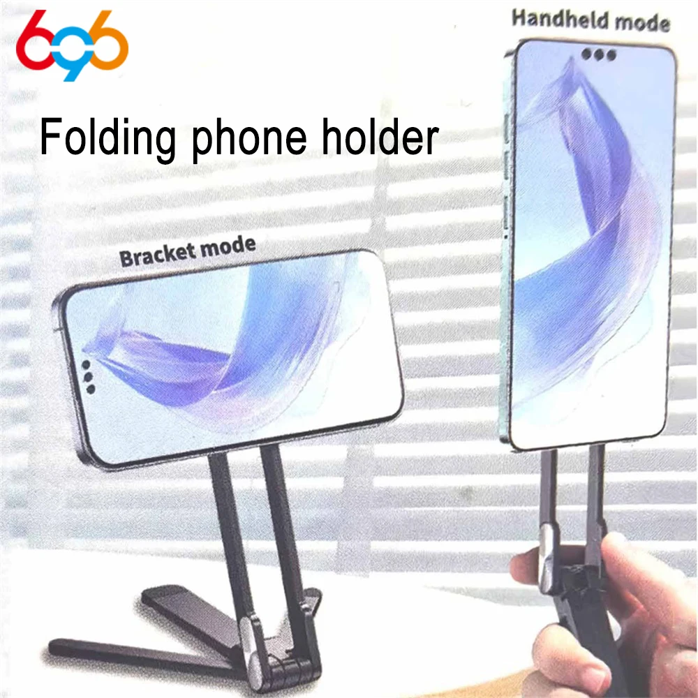 

Alloy Phone Tripod Carabiner-Mounted Portable Foldable Dual-sided Magnetic Phone Bracket For Vlog Live Streaming Online Holder