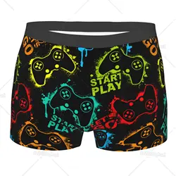 Mens Underwear Boxer Briefs Funny Video Game Gamer Gift Graphic Novelty Underwear Breathable Boxers Trunks for Boys S M L XL XXL