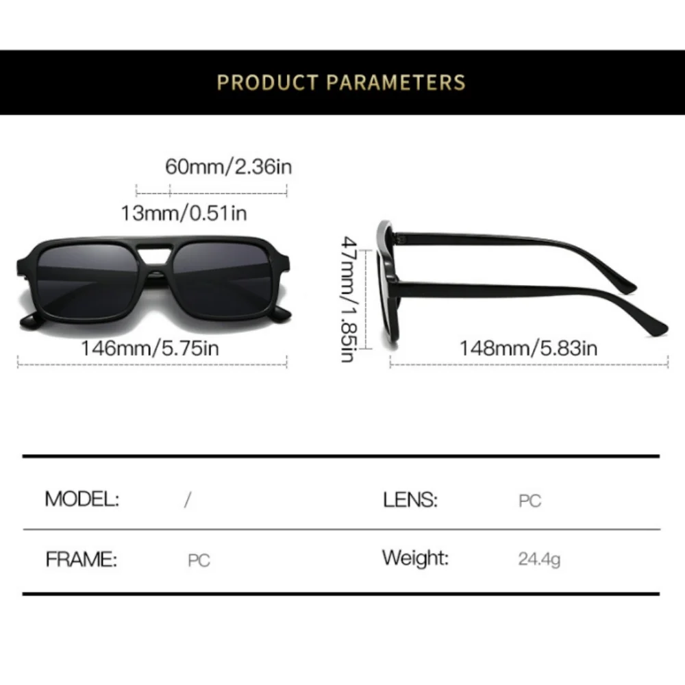 KLASSNUM 2024 남성 트렌디 스퀘어 선글라스, 대형 프레임 컬러 렌즈, 레트로 선글라스, UV400 방지, 여성 나이트 비전 안경, 신제품