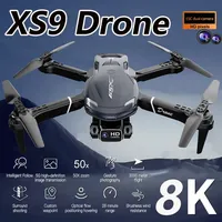 2025 New Xs9 RC Obstacle Avoidance Drone 8K Professional Wide Angle Triple HD Cameras Foldable RC Helicopter WIFI FPV Drone Toys