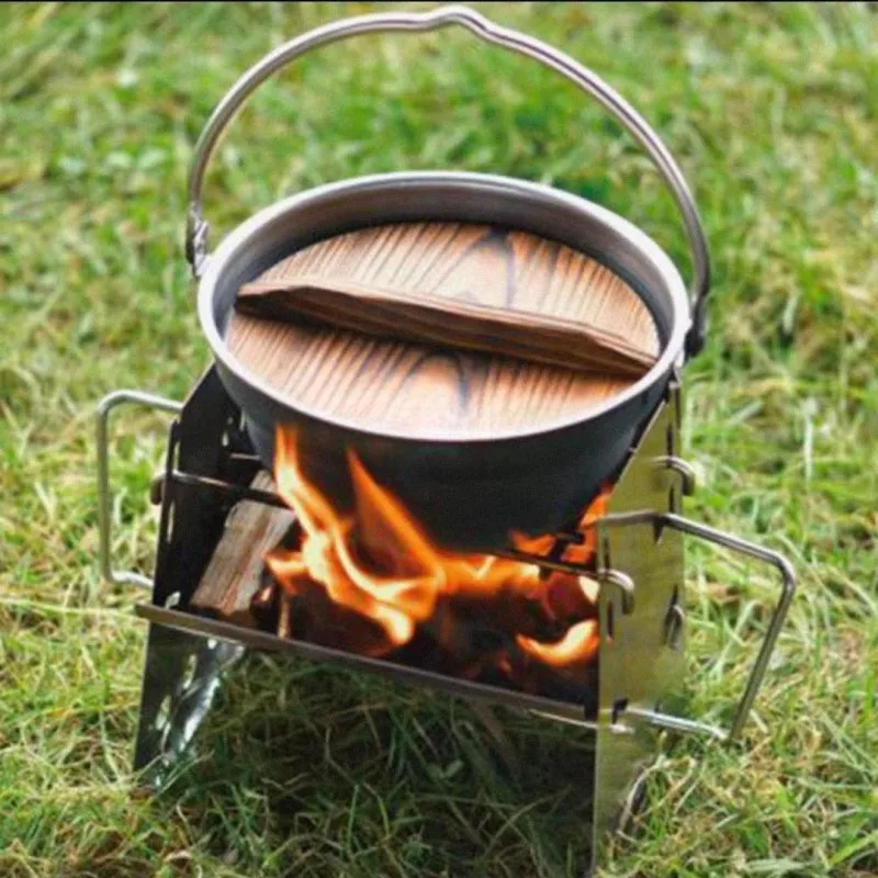 Outdoor Hanging Pot Stainless Steel Camping Hot Soup Camping Outdoor Portable Small Cooking Multifunctional