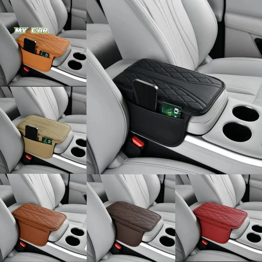 

With Storage Pocket Armrest Storage Organizer Comfortable Non-slip Car Center Console Mat Waterproof Space Saving