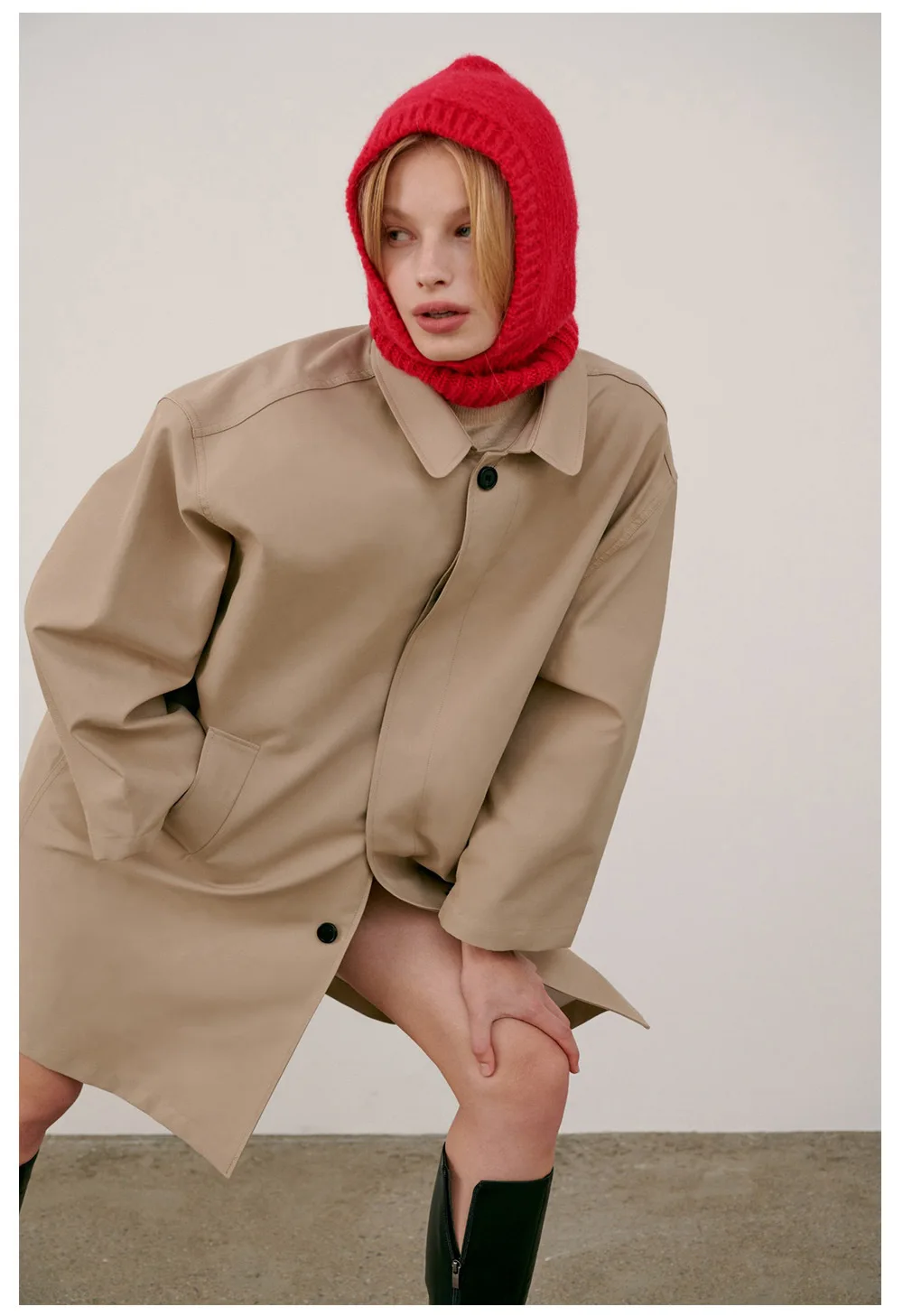 20 % Wolle Strickmützen Winterwärmer Unisex Kapuzenmütze Halskragen Schal Mütze für Männer und Frauen Ski Beanie Hüte Kalte Mütze Sturmhaube Mütze – Detail 4