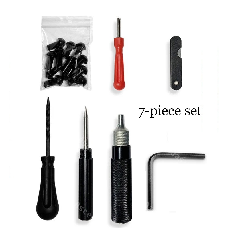 New Car Motorcycle Tire Repair Plugger Tools Set Tire Wheel Repair Kit Mushroom Plug Probe Nozzle Car Repair Tool Dropshipping