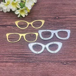 2pcs glasses frame Metal Cutting Dies Stencils For DIY Scrapbooking Decorative Embossing Handcraft Template