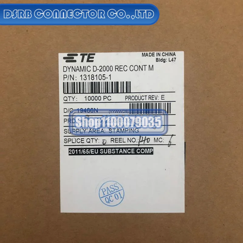 

100pcs/lot 1318105-1 Terminal Wire gauge 18-22AWG 100% New and Original