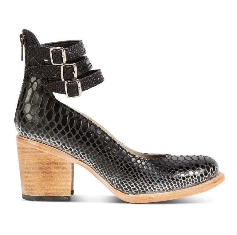 Flache Klassische Sandalen für Damen, Afrikanischer Stil, Quadratischer Absatz, Hohe Absätze, Klobige Freizeitschuhe, Schnürung, Runde Zehenpartie, Riemen, Blockabsatz – Detail 17