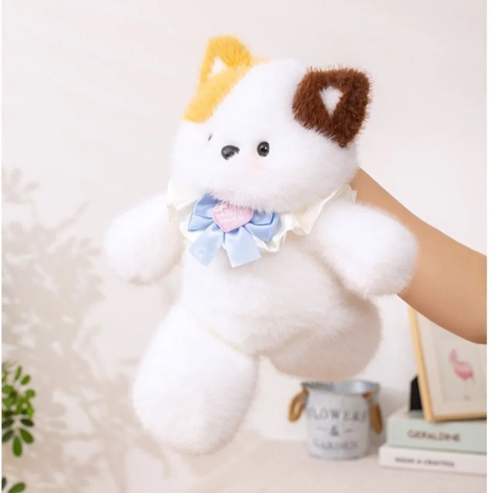 New Running Bear Plush Toys 40cm Cartoon Rabbit Stuffed Animal Stuffed with Bib Accompany Doll Kids