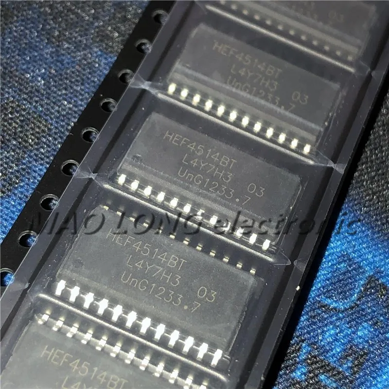 10PCS/LOT HEF4514BT HEF4514 4514 SOP-24  4-bit 16-bit decoder