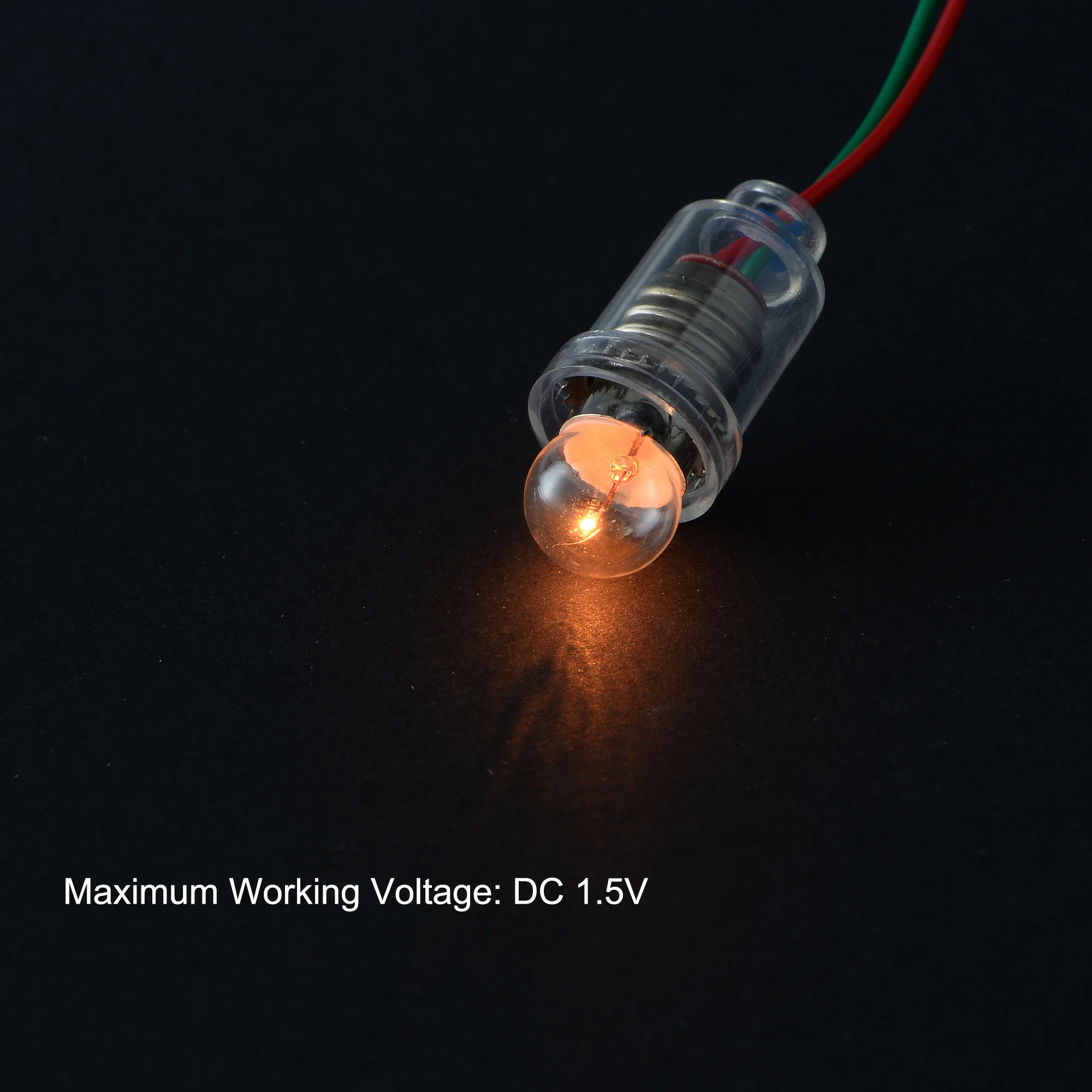 Uxcell perangkat percobaan sirkuit 10 buah bohlam 1.5V, 1 kotak baterai/sakelar/dudukan lampu, 2 kawat