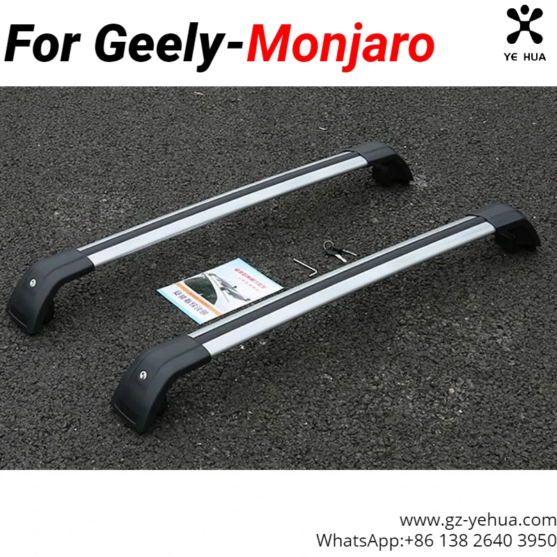 For GEELY Monjaro Manjaro Xingyue L KX11 Roof Crossbar Luggage Rack Crossbeam Perforated Aluminum Alloy With Lock