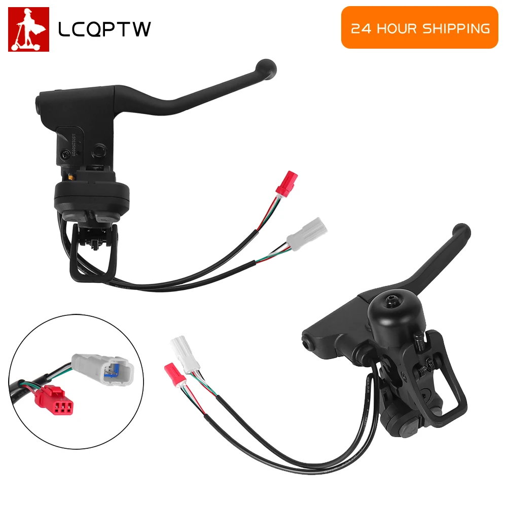 Handlebar Brake With Bell For Xiaomi For Elite Electric Scooter Handle Brake Lever Include Folding Hook E-scooter Parts