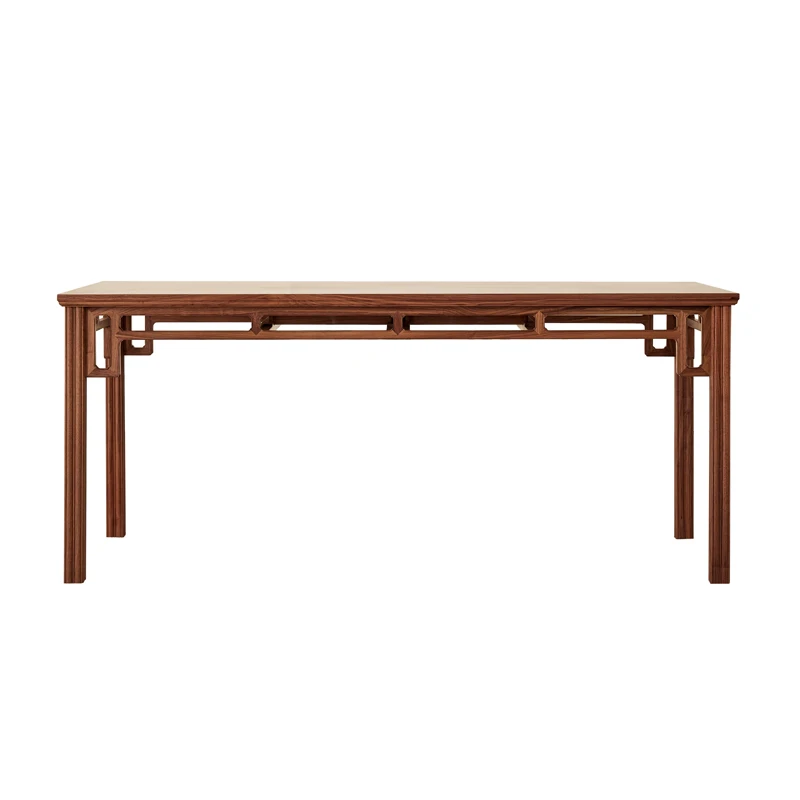 

ZL Black Walnut Solid Wood Tea Room Study Zen Furniture Tea Table Desk Tea Table Table and Chair