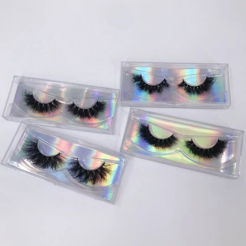 Natural Mink False Eyelashes 10-20mm 6D Mink Lashes Custom logo packaging 100% Handmade Fluffy Mink Eyelash