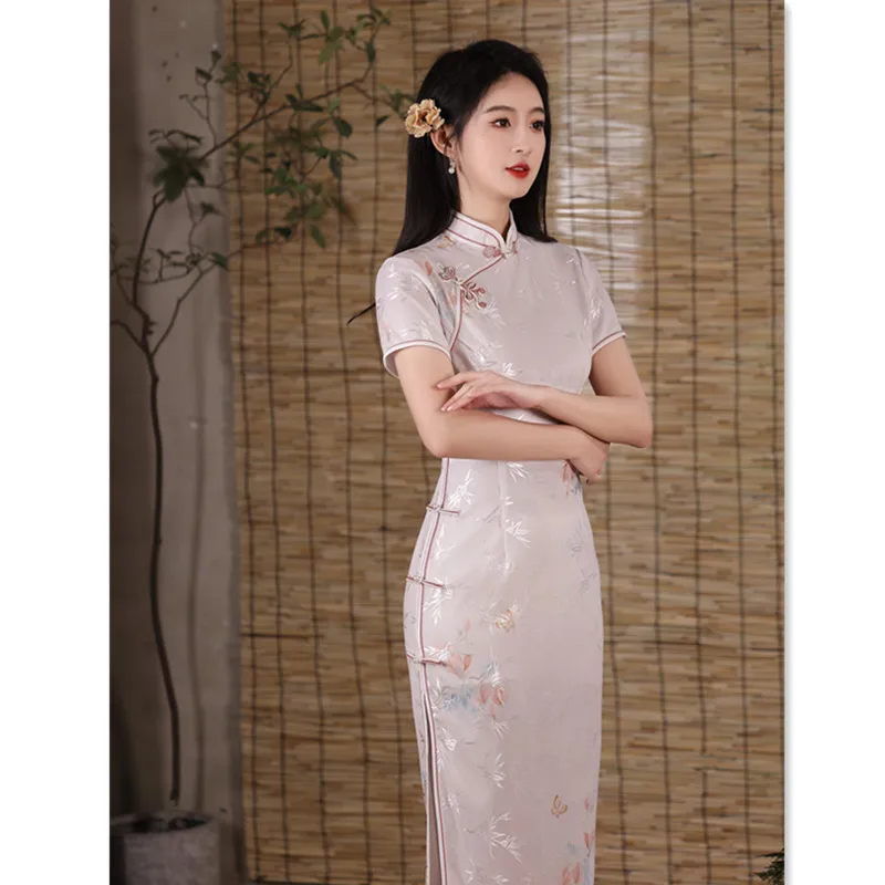 

Retro National Style Improved Chinese Young Girl Cheongsam Qi Pao Summer New Preppy Daily