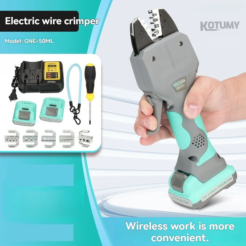 

Cordless Rechargeable Electric Crimping Plier Portable Cable Terminal Crimp Tool