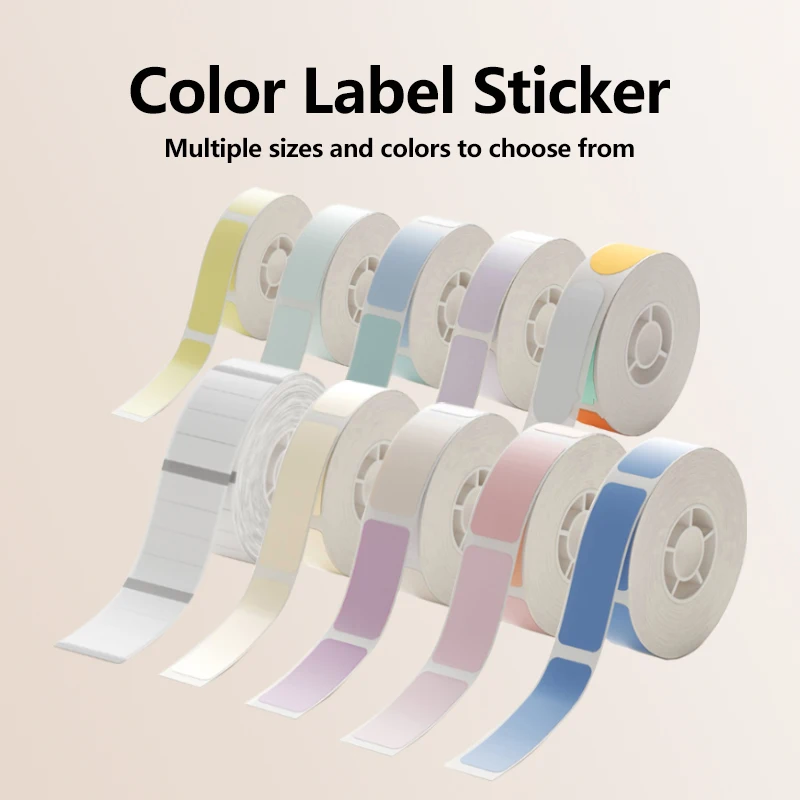 Mini Portable Thermal Color And White Labels Stickers For D110/D11/D101/H1S Transparent Adhesive Thermal Label Paper Waterproof