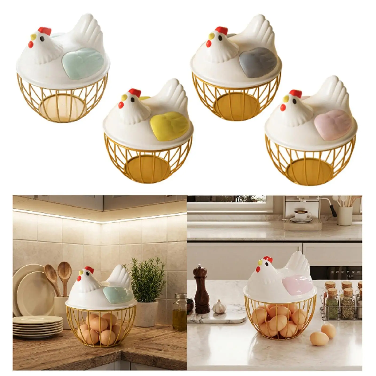 

Портативная корзина для хранения яиц для столешницы и кладовой