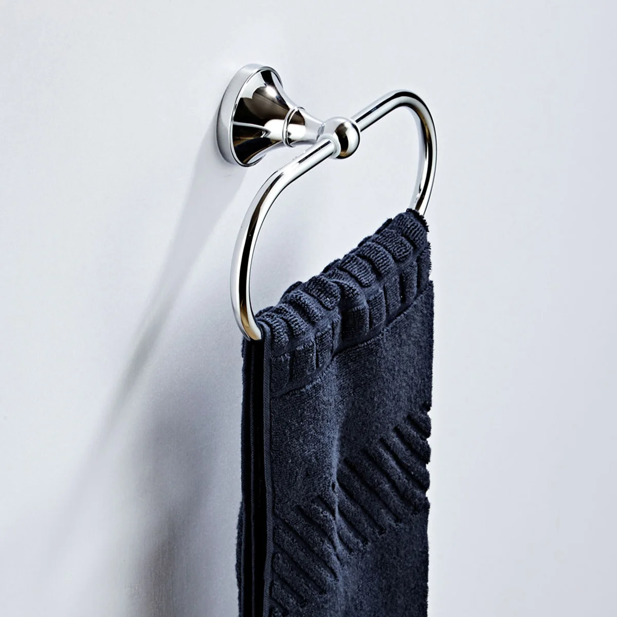 

Wall Mount Towel Ring Shelf for Bathroom Hanging Rack Home Toothpaste Dispenser