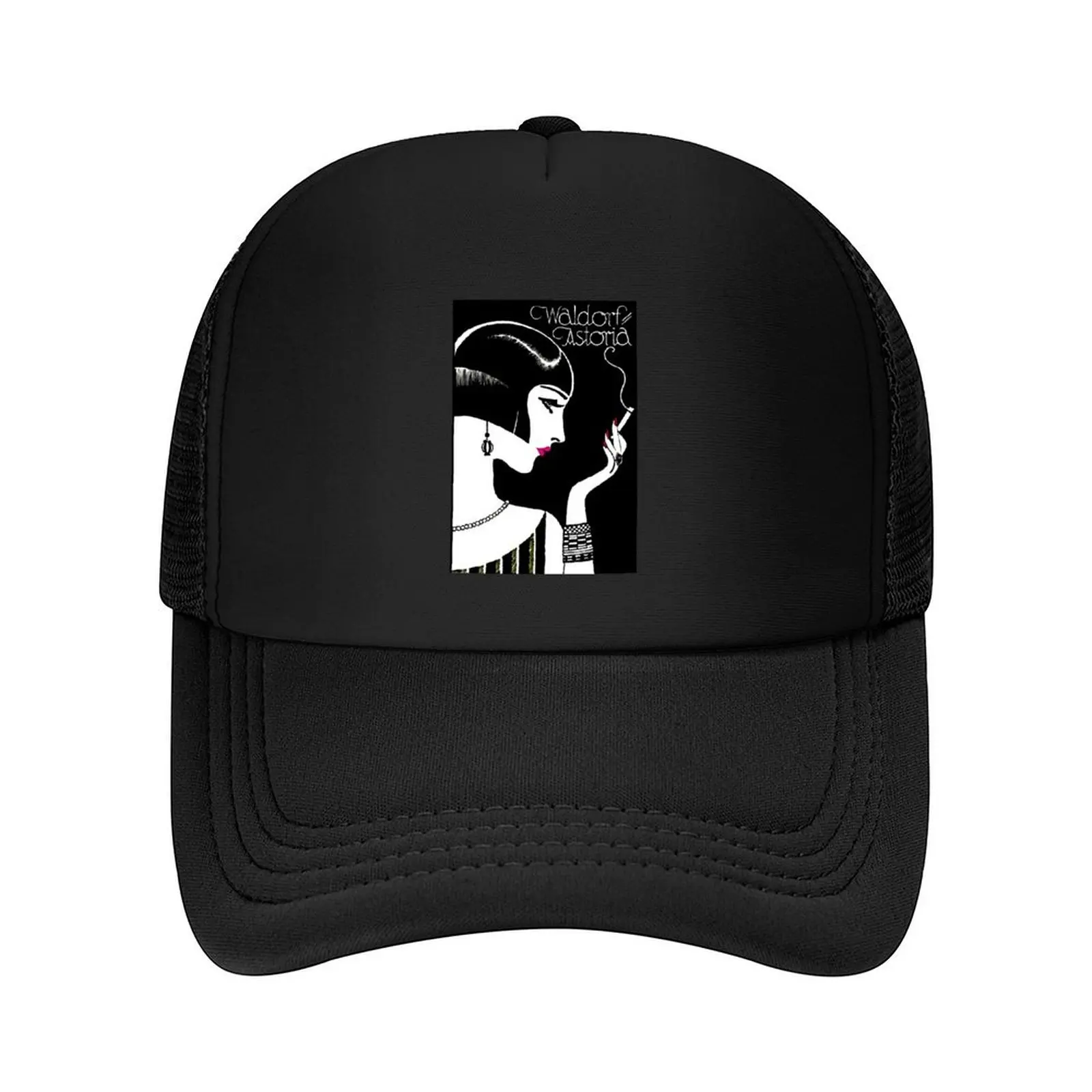 

WALDORF ASTORIA : Vintage Hotel Advertising Print Baseball Cap Fashion Beach Kids Hat funny hat Ball Cap Women's Golf Wear Men's