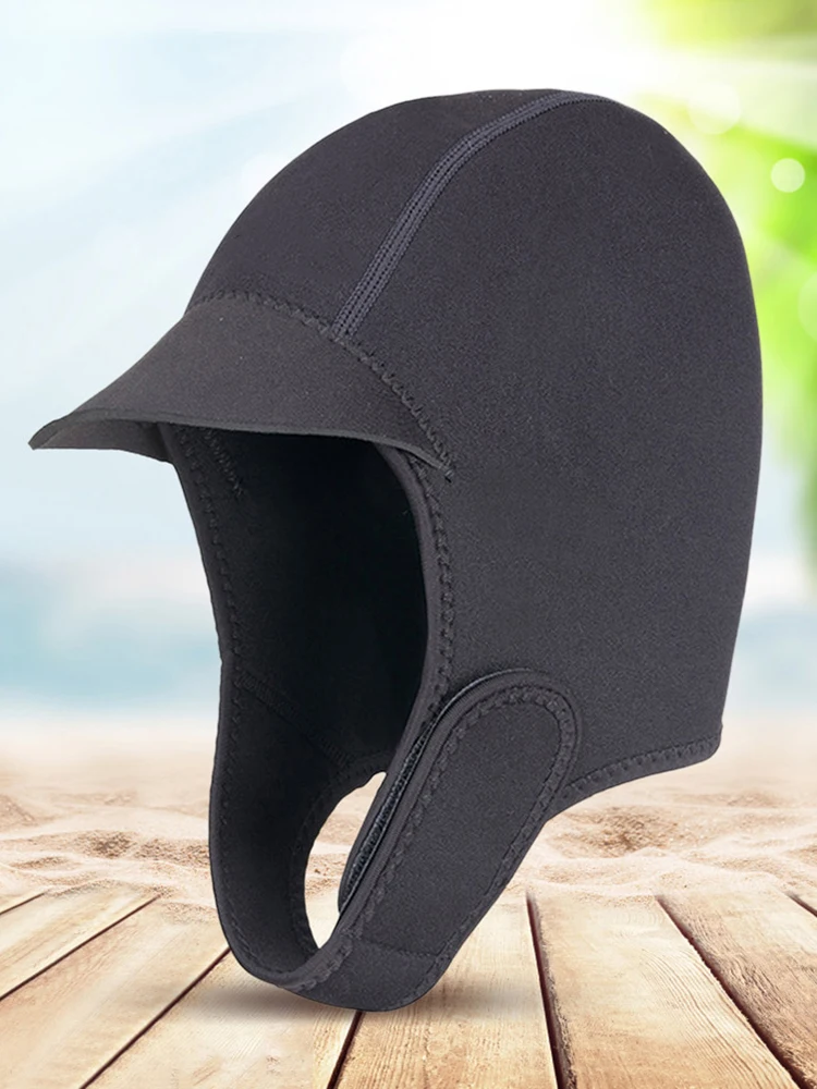 Neoprene Surf Hat Wear-resistant Quick Dry Dive Swimming Hats Sun Protection Ear Protector Snorkel Equipment for Water Aerobic