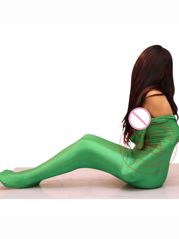 Hot Sexy Shiny Spandex Bondage Catsuit Cosplay Mummy Sleeping Bag Bodystocking Tights Full Coat Zentai Bodysuit Jumpsuit Leotard