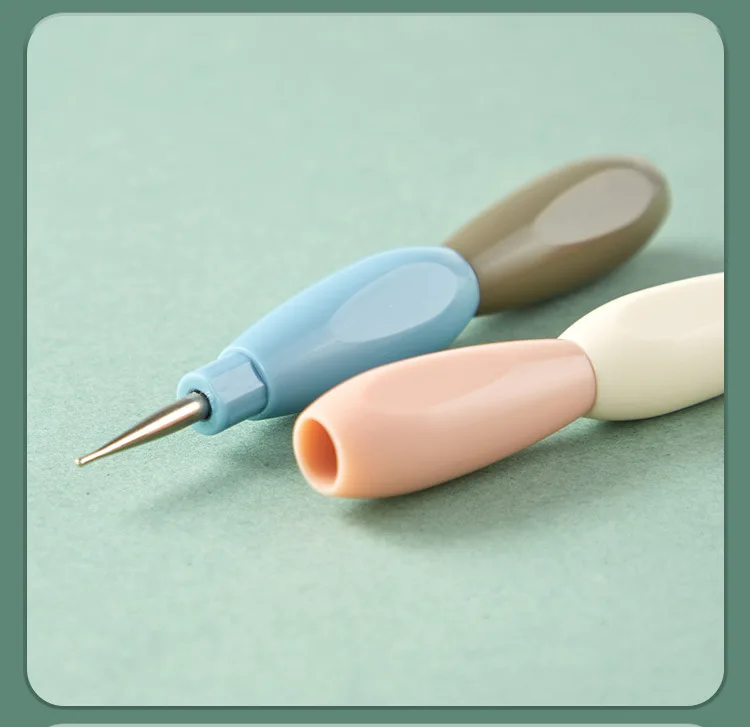 1/5 Stück ineinandergreifbare Nail-Art-Dotting-Stifte mit mehrfarbigem Griff, Liner zum Zeichnen von Blumen, Strass-Pickings, DIY-Maniküre-Werkzeuge – Detail 9