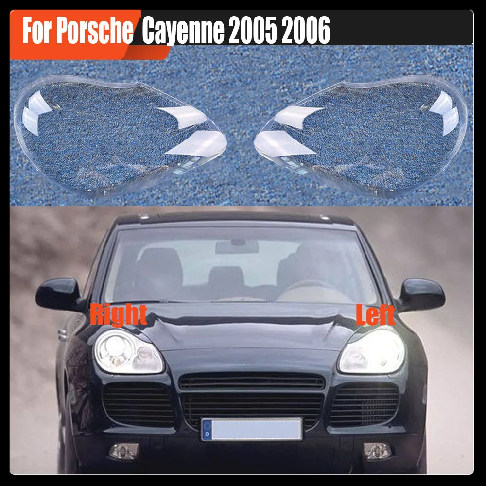 

For Porsche Cayenne 2005 2006 Headlight Shade Transparent Lampshade Headlamp Cover Lamp Shell Headlights Lens