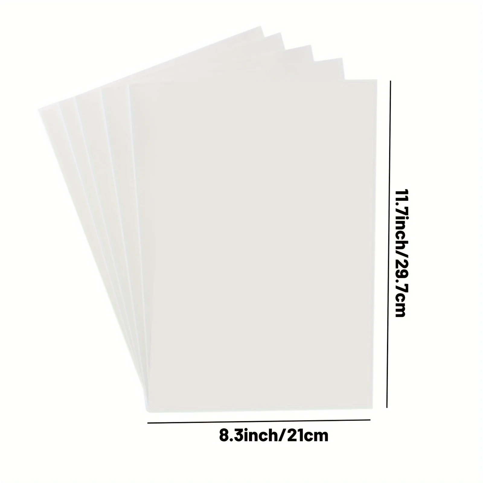 5 Sheet CLEAR A4(8.3X11.7Inch) Size Waterslide Decal Paper for LASER Printers, Transparent Water Slide Paper Transfer Printable