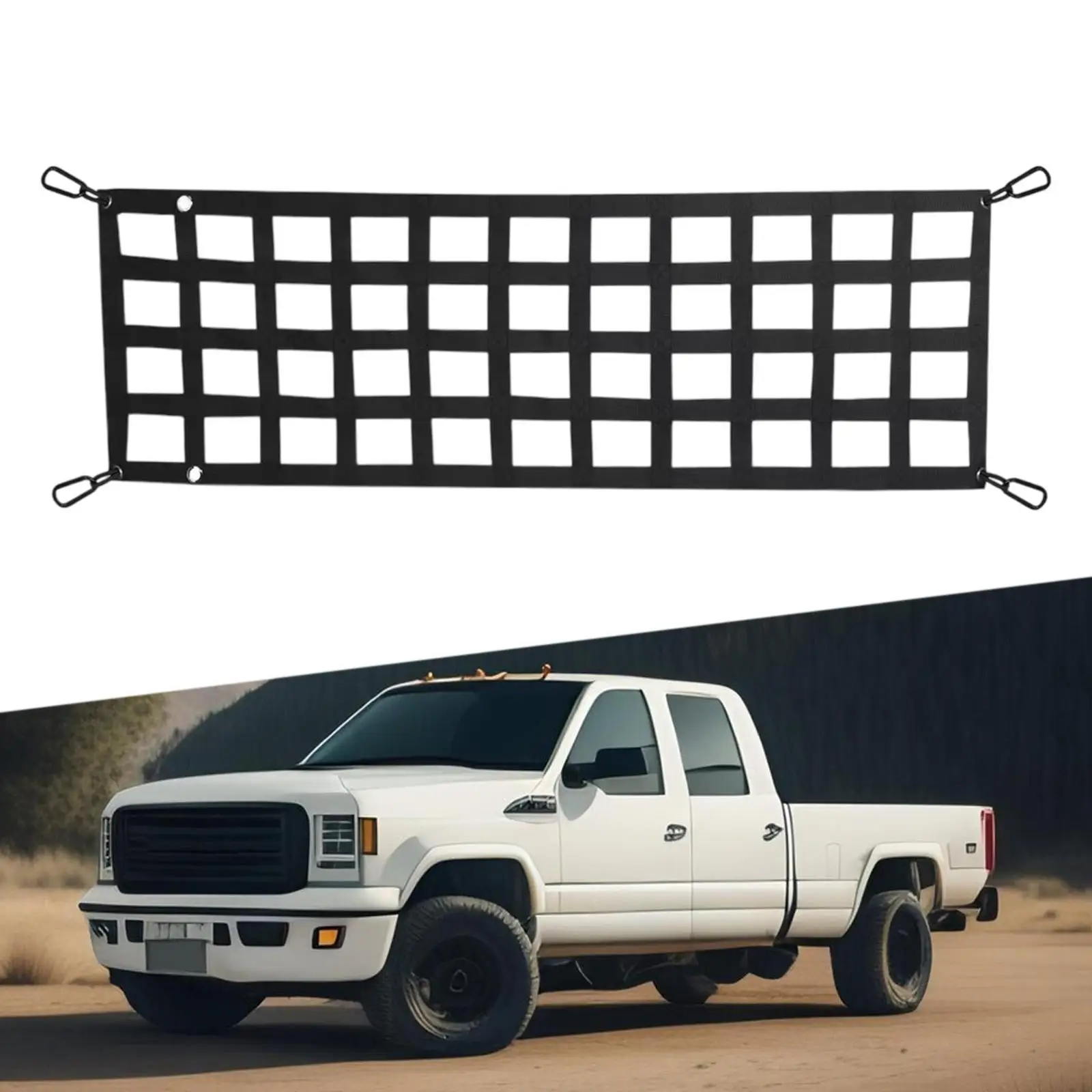 

Сетка для крепления грузов на багажник, простая установка с крюками, сетка для кузова грузовика, прицепа, внедорожника, крепления на крышу, квадроцикла, автодома