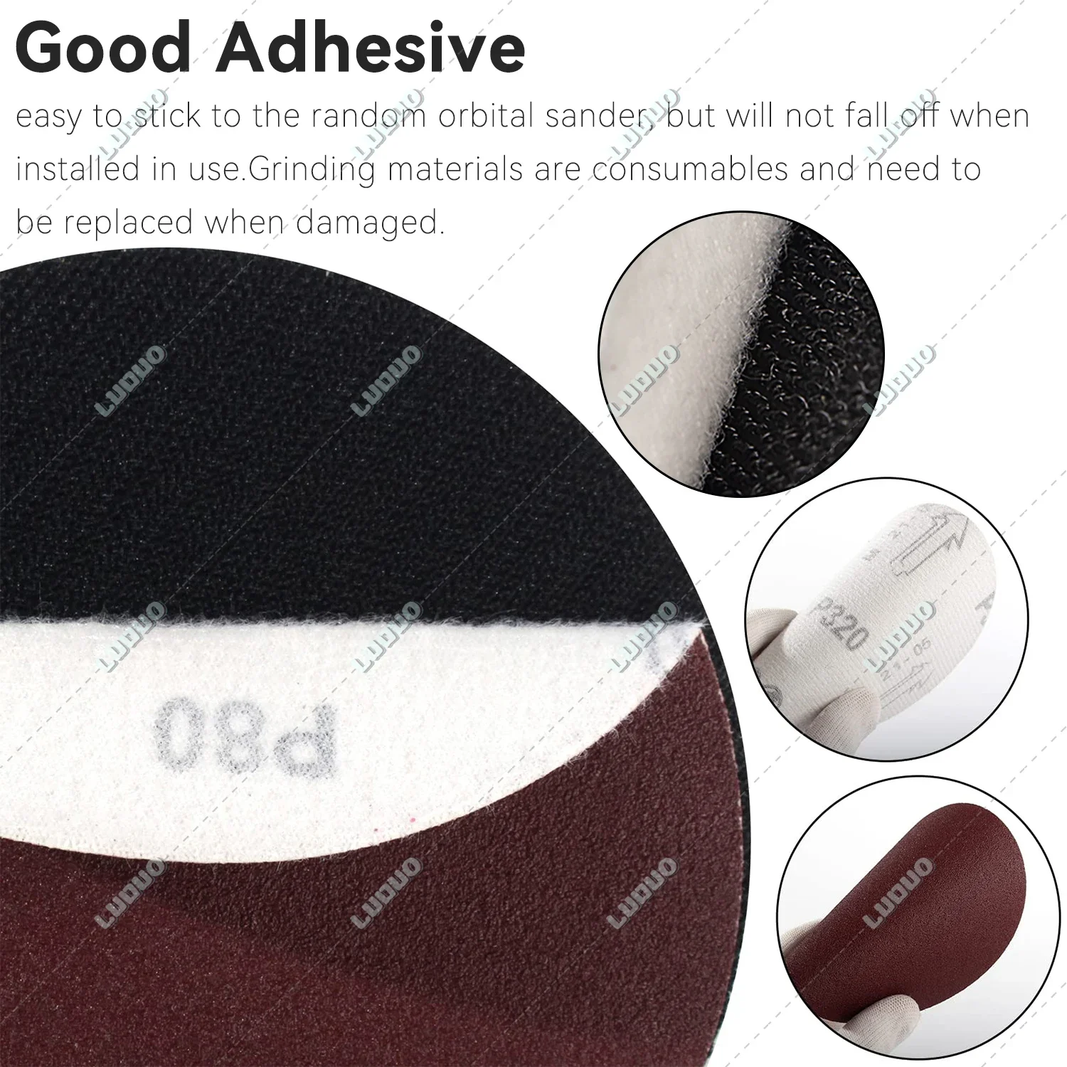 60PCS Sandpaper Sheet Set For Sanding Discs Hook & Loop Sand Paper For Car Detailing Polishing Headlight Restoration