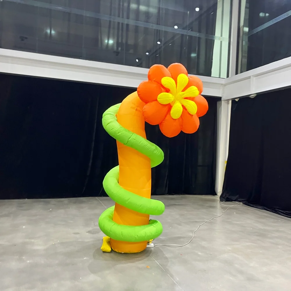 Custom LED Inflatable Flower Decoration with UV Printing and Custom Logo Waterproof Durable Modern Style for Art Decorations