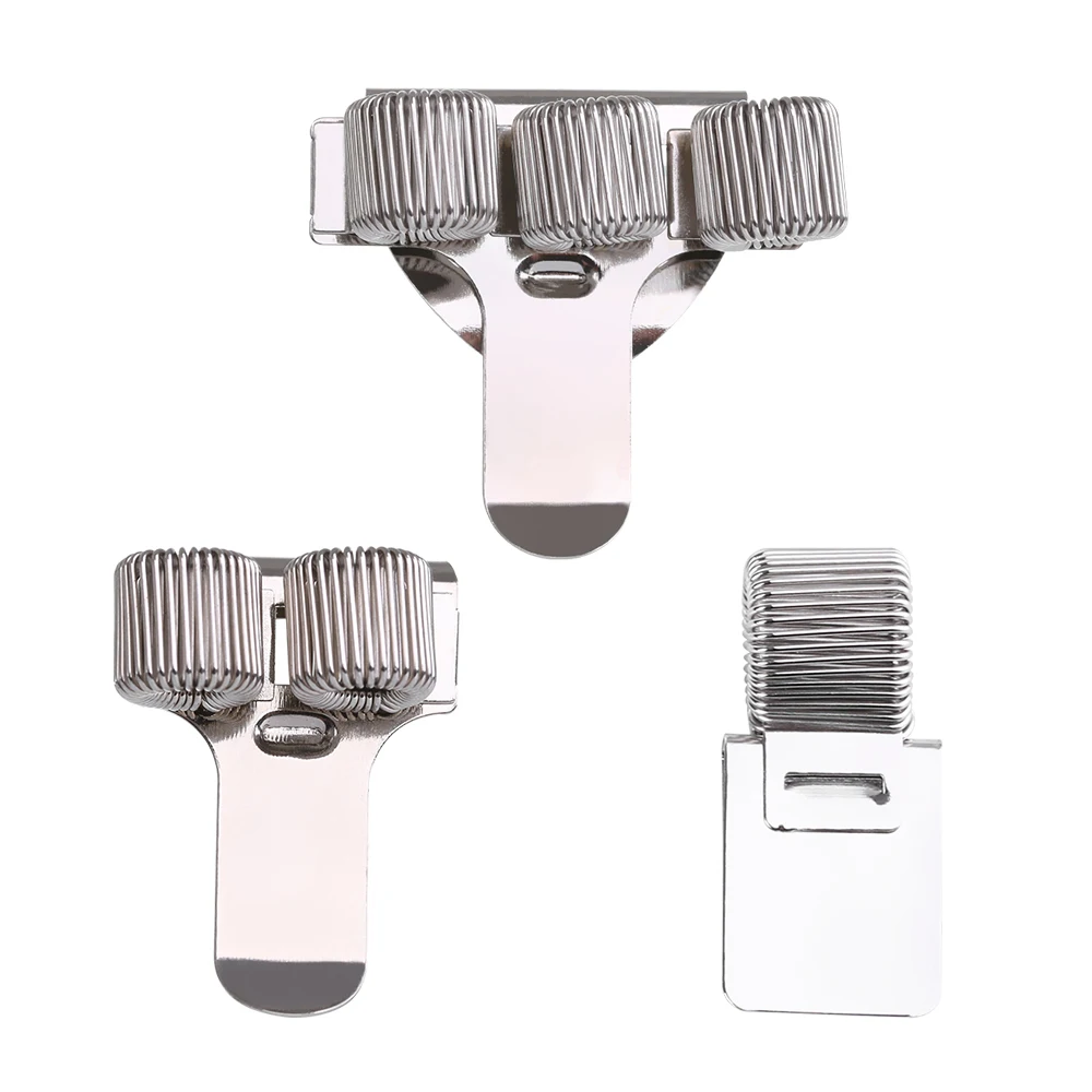 Convenient Office Supplies Doctors Notebooks Pen Holders Single/Double/Triple Metal Spring With Pocket Clip