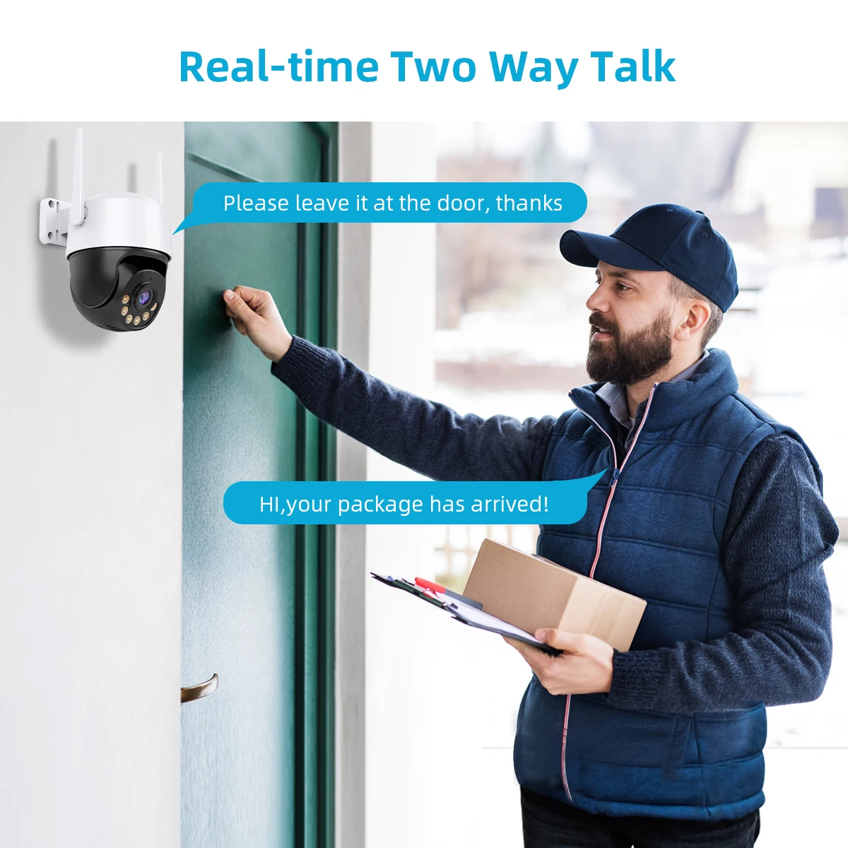 ICSees Security Mini Camera Outdoor Waterproof IP Camera Wireless PTZ Surveillance Cameras Human Detect Smart Alarm Night Vision