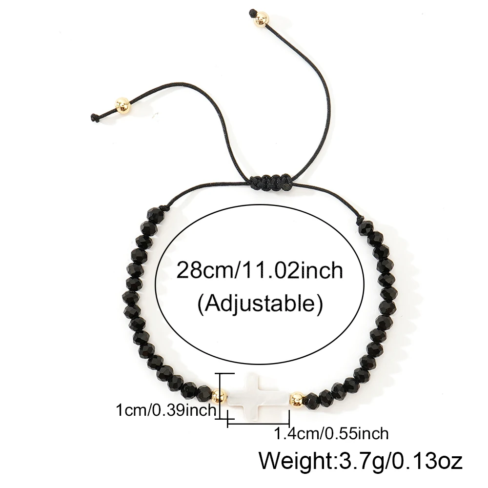 Go2boho زودياك سوار مجموعة قابل للتعديل اليدوية مطرز مجوهرات الصليب قلادة هدية عيد الحب للنساء الرجال عيد ميلاد