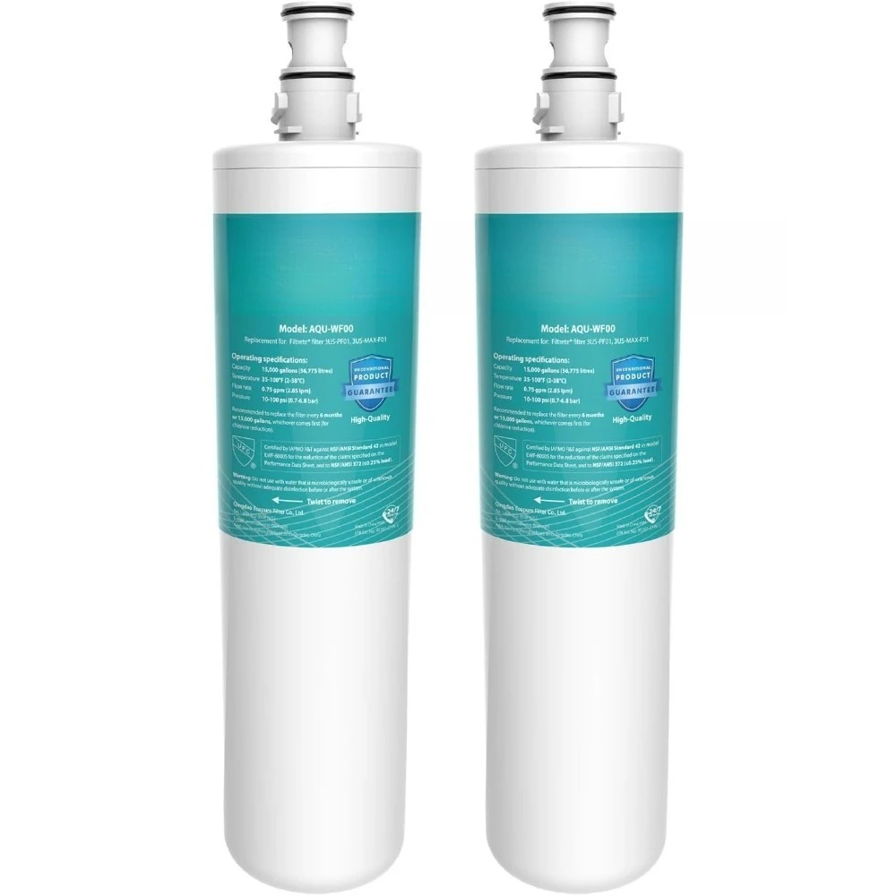 

Under Sink Water Filter NSF 42 Certified Replacement Compatible with Multiple Systems 2 Pack