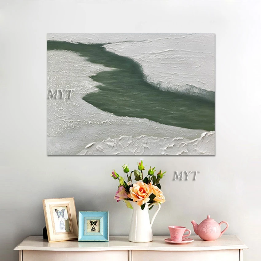 Melting Glaciers Natural Scenery Wall Picture Landscape Abstract Oil Painting Frameless Artwork Painting Canvas Art Design