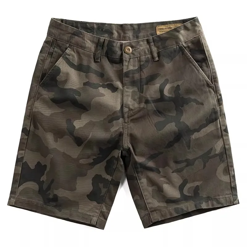 American Retro Camouflage Work Short Pants Men's Summer Loose Casual Thin Wear-resistant Dirty Five-Quarter Pants