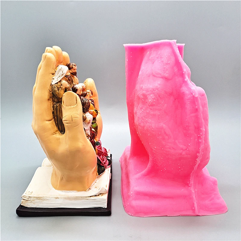 Silicone Mold 3D Last Supper Gypsum Resin Candle Concrete Crystal Drop Glue Mold DIY Handmade Crafts Pendant