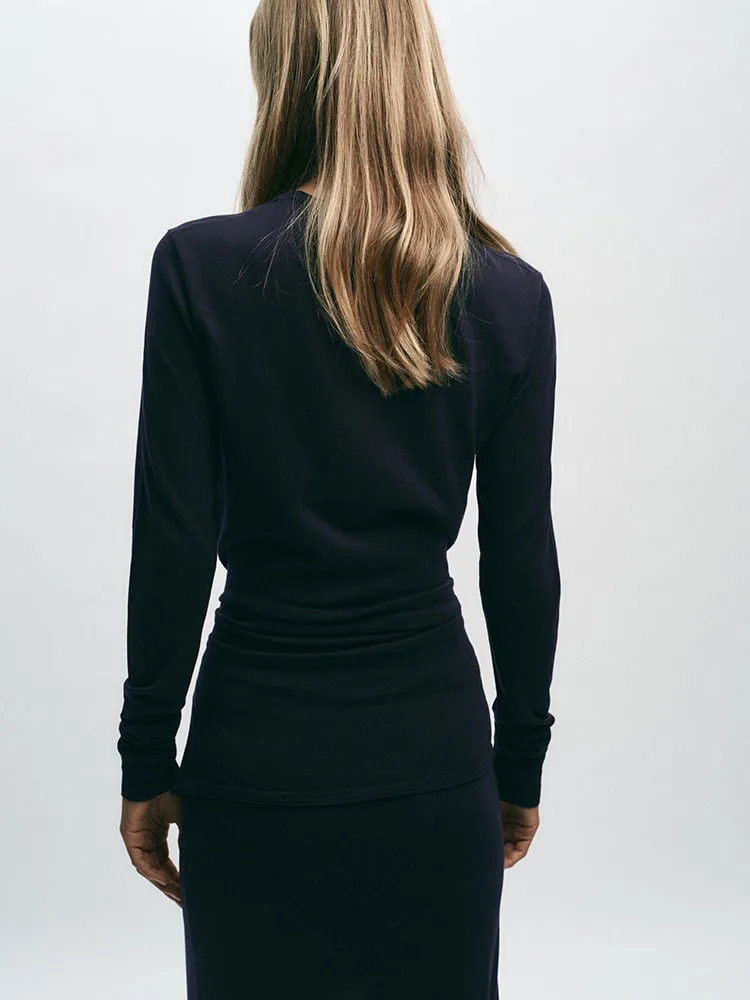 New Arrival Women's Knitted Sweater Midi Straight Skirt Faionable Comfortable Autumn Collection ZA2025 959824 40