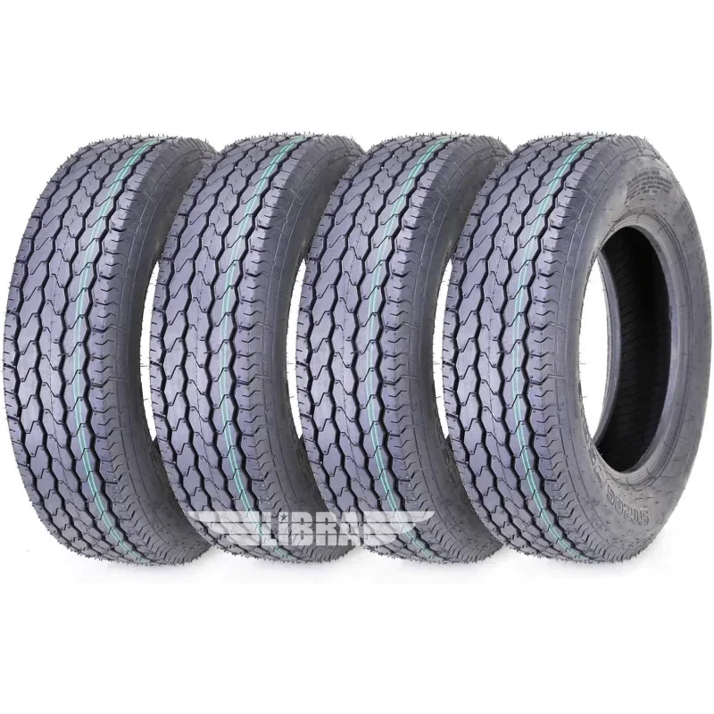 

FREE COUNTRY 4 Premium Trailer Tires ST 205/75D15 F78-15 Deep Tread- 11021