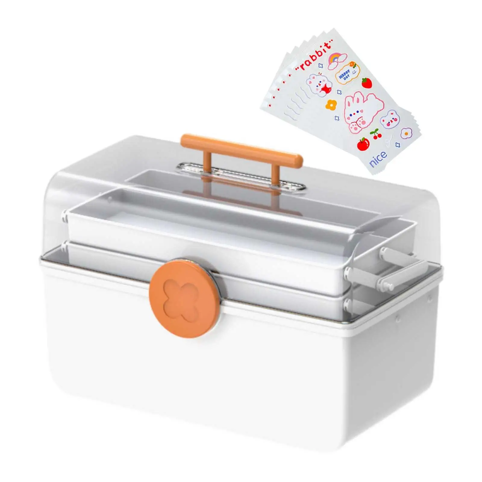 First Aid Case Box Emergency Container 3 Layer Multifunctional Household Storage Box Storage Case for Closet Travel Dorm