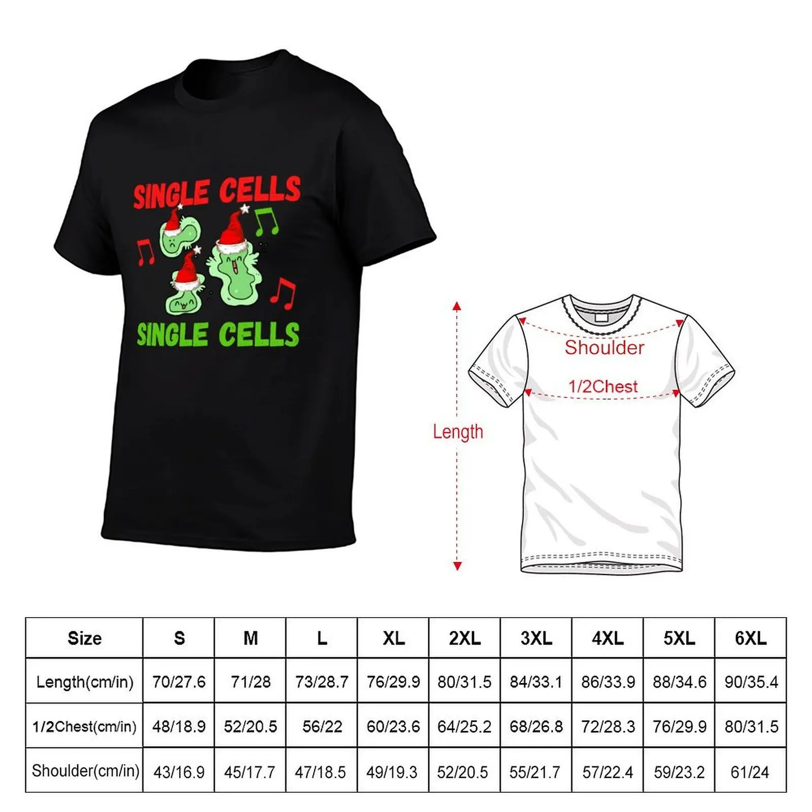 CHRISTMAS SINGLE CELLS SINGLE CELLS FUNNY RESEARCH MEDICAL LABORATORY SCIENTIST T-Shirt man t shirt luxury T-Shirt