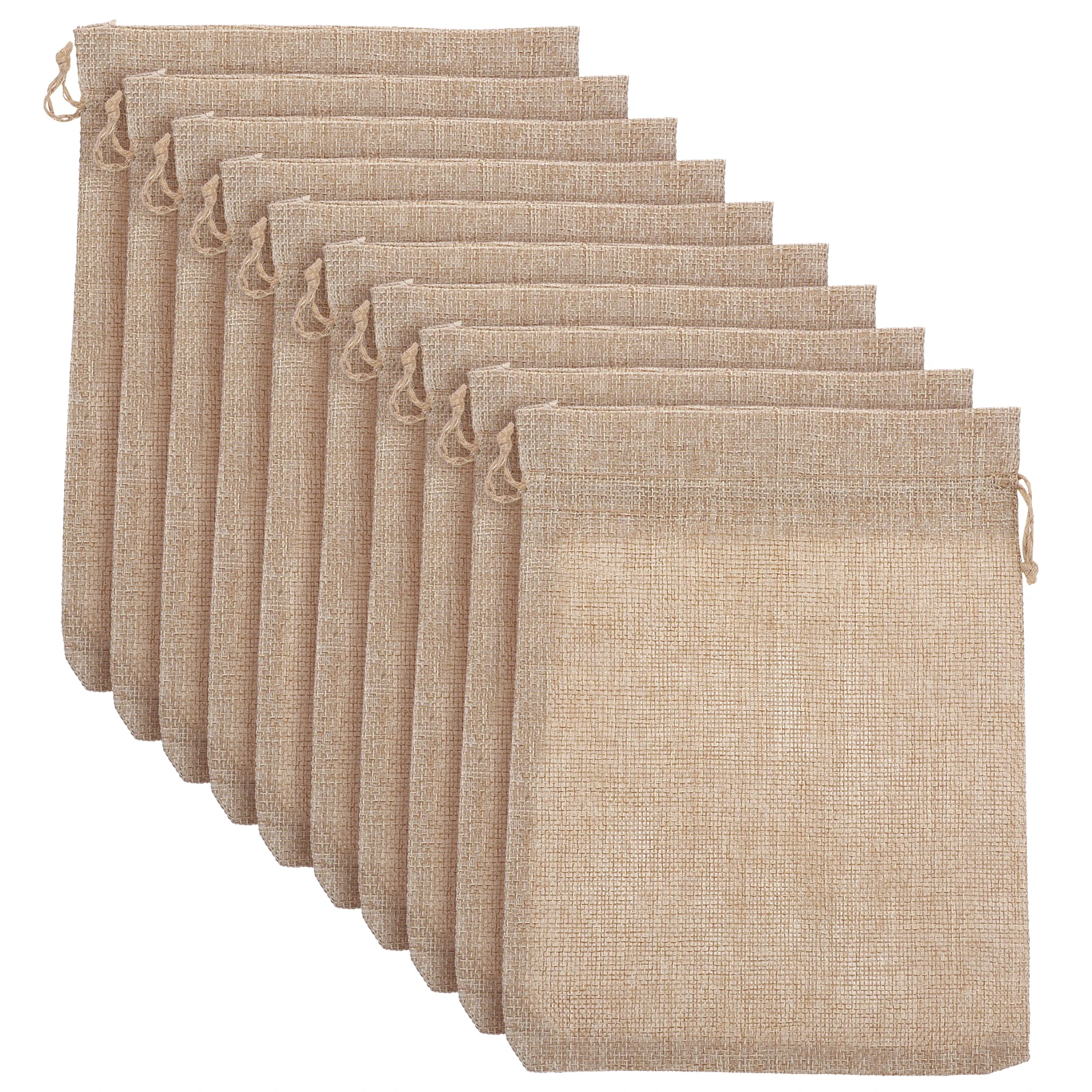 

10pcs Burlap Bags 10x14inch Drawstring Birthday Wedding Party Supplies Bulk Cotton Bulk Drawstring Bags Linen Storage